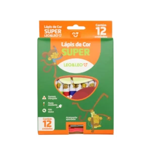 LÁPIS DE COR SUPER LEO&LEO 12 CORES