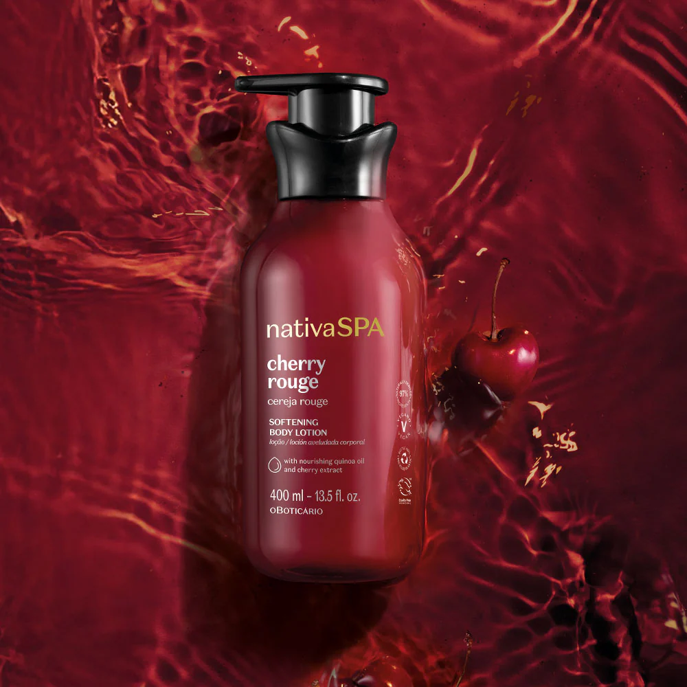 NATIVA SPA HIDRATANTE CORPORAL OBOTICÁRIO CEREJA ROUGE 400ML - Imagem 2