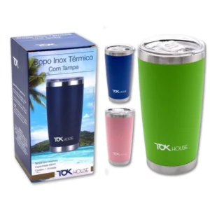 COPO INOX TERMICO COM TAMPA 600ML TOK HOUSE