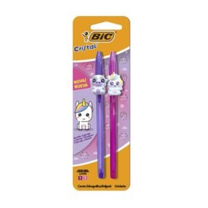 CANETA BIC FASHION KIT 2 CANETAS MAIS BRINDE (BICHINHO)