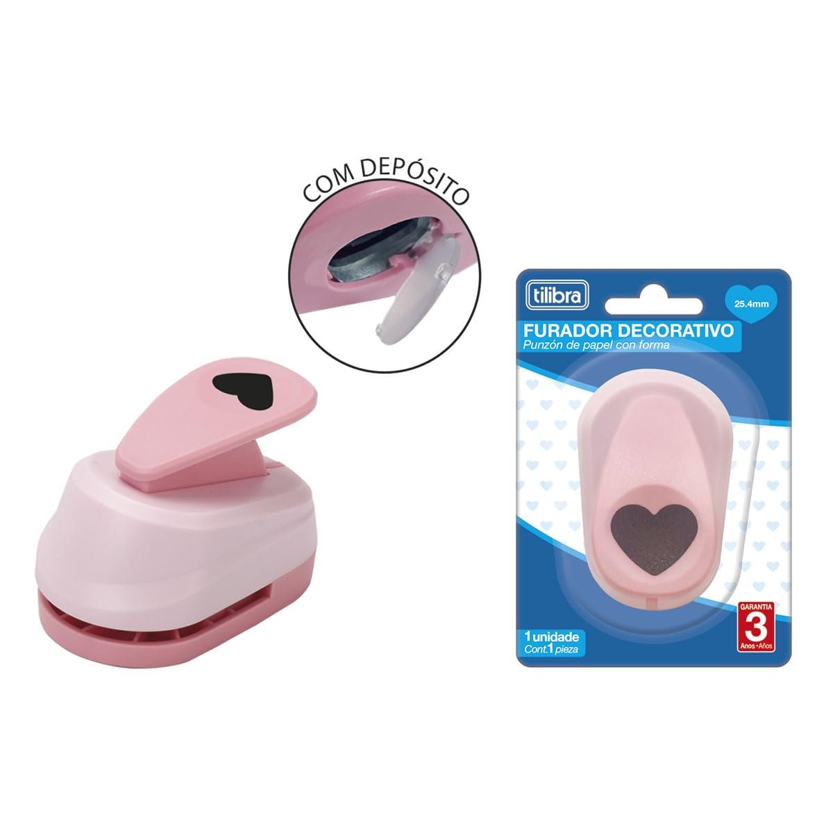 FURADOR DECORATIVO FORMA CORAÇÃO